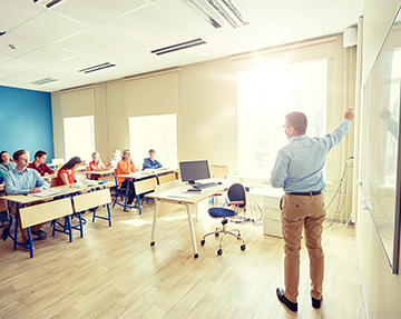 Teacher teaching a class