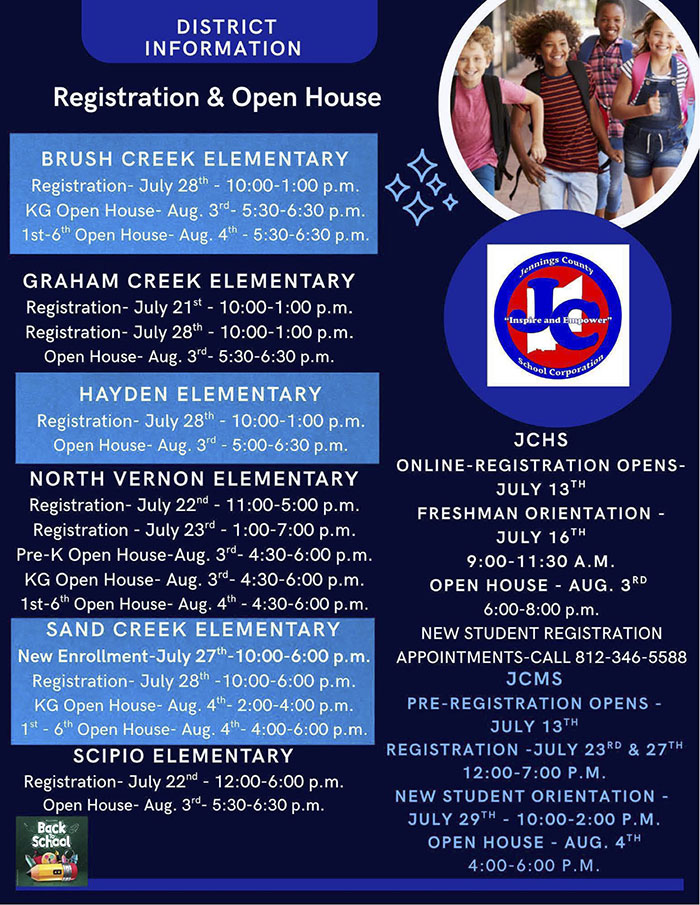 Registration and Open House flyer