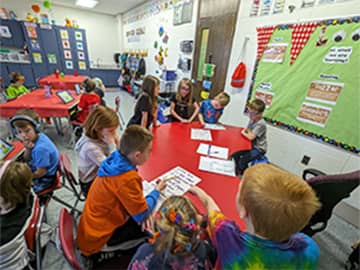Students in a classroom together