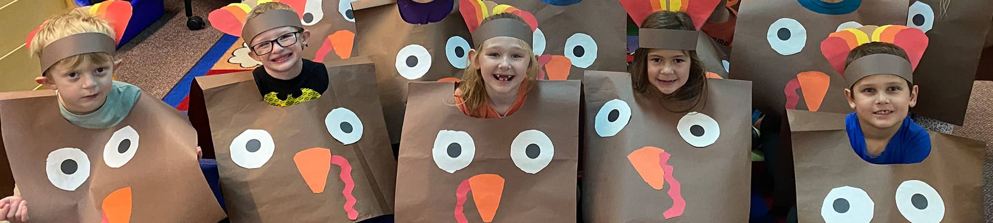 Students dressed as turkeys