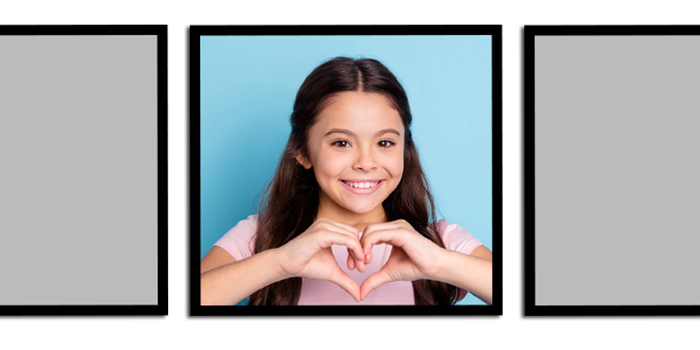 Student posing for school yearbook picture