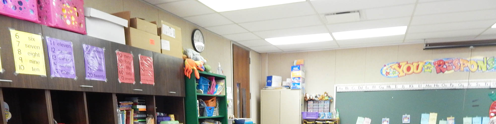 View of a colorful classroom