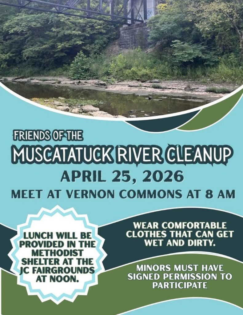 Friends of the Muscatatuck River Cleanup April 25, 2026 - Meet at the Vernon Commons at 8 PM