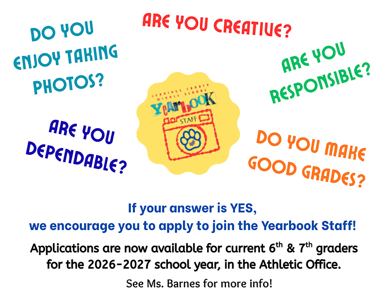 Yearbook Staff sign up flyer
