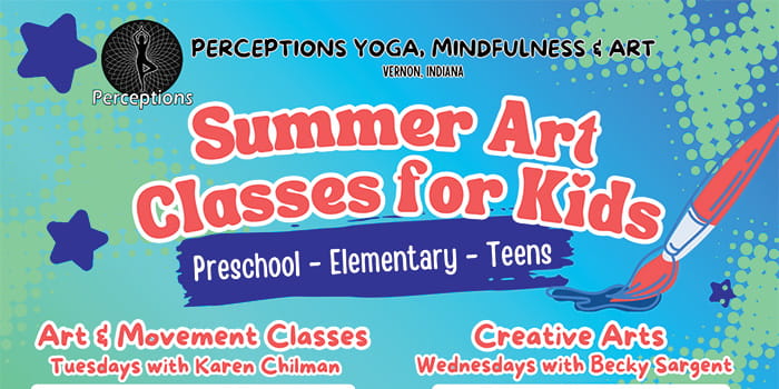 Summer Art Classes for Kids flyer