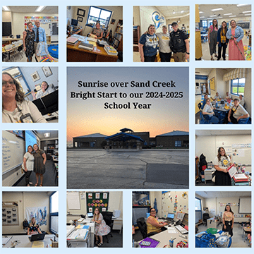 collage of a student sunrise