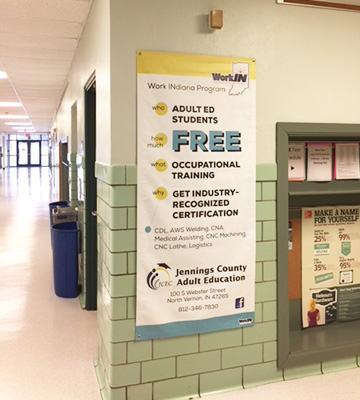 Adult Ed Students FREE Occupational Training poster