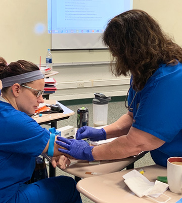 Student nurse in training