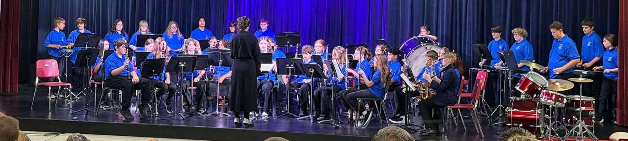 Orchestra performing on stage