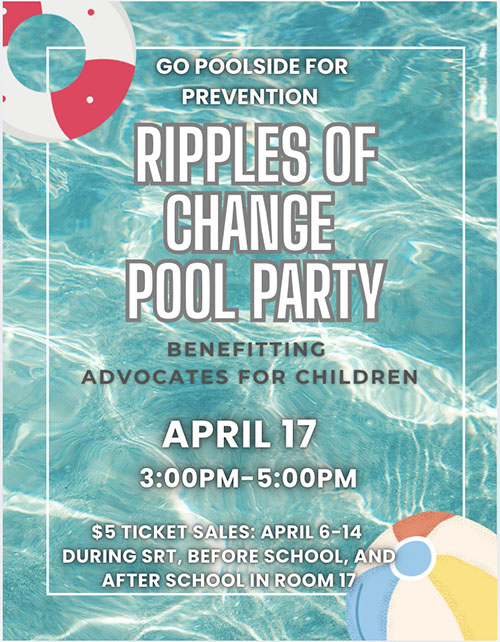 Ripples of Change Pool Party flyer
