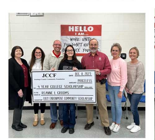 Lilly Scholarship Winner Reanne Grooms and staff