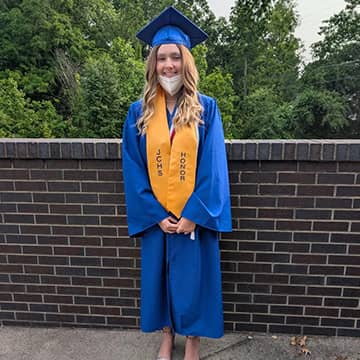 student ready to graduate