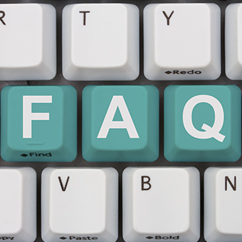 FAQ on a keyboard