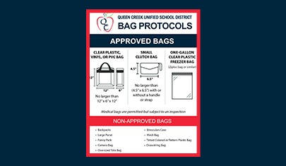QCUSD Bag Protocol for events flyer