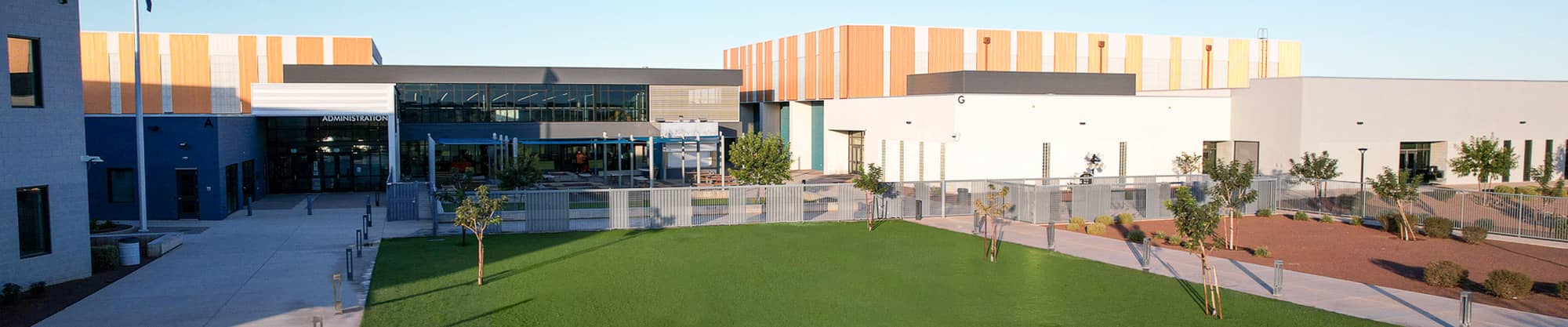 Eastmark High School front courtyard