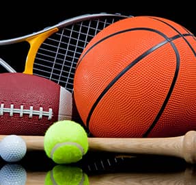 assorted sports equipment