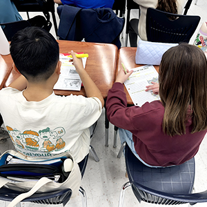 Students working at their desks