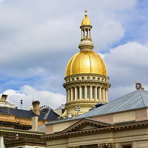 New Jersey's State House dome and top of State House
