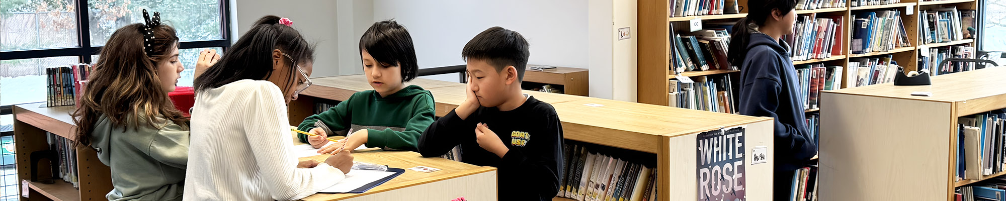 students walking in a line