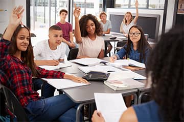 students in class