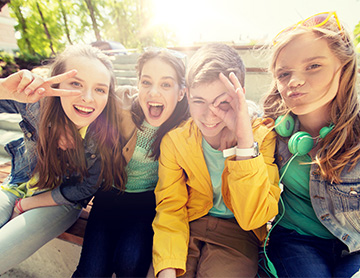 Students being silly together