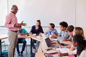 Students listening