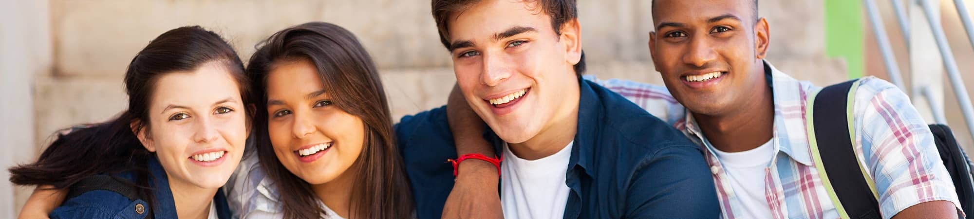 Group of students smiling