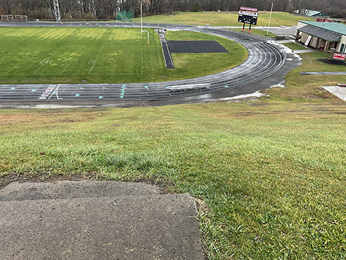 View of the Junior/Senior High School Stadium Stairs and track