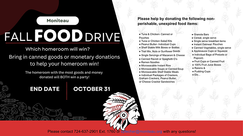 Fall Food Drive flyer