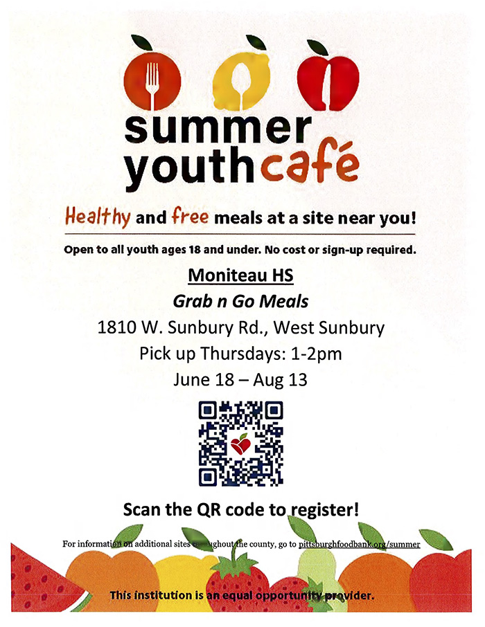 Summer youth cafe flyer