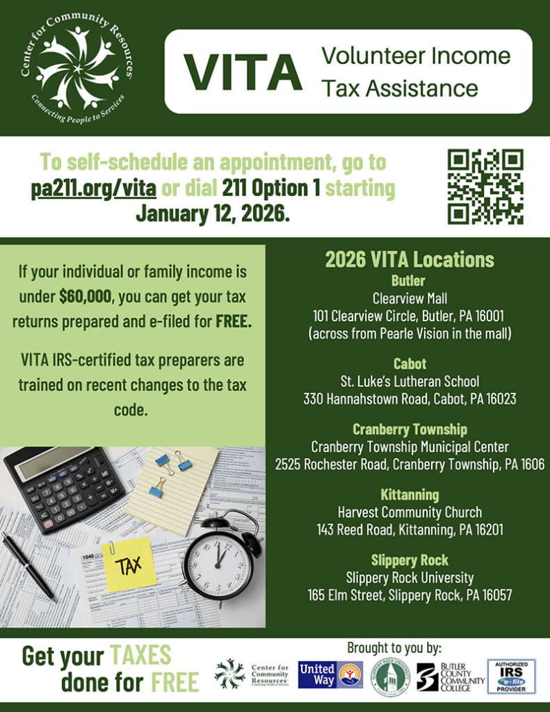 VITA Volunteer Income Tax Assistance flyer