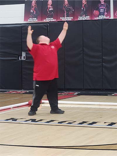 Student cheering