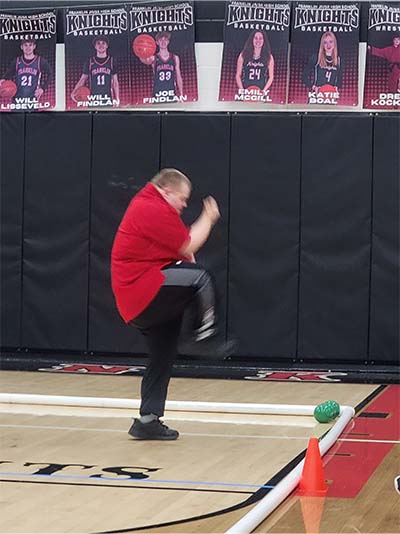 student dancing