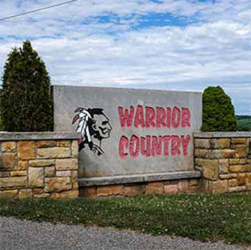 Warrior Country sign