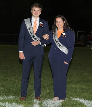 Two students in homecoming court