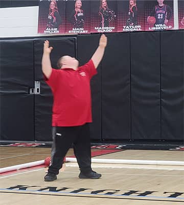 student dancing