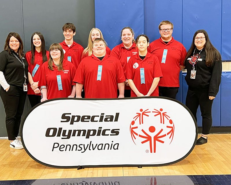 Bocce team athletes participating in the Special Olympics Pennsylvania