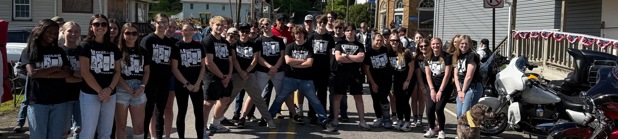Music students in a group