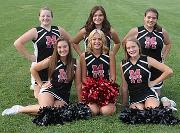 5 cheerleaders