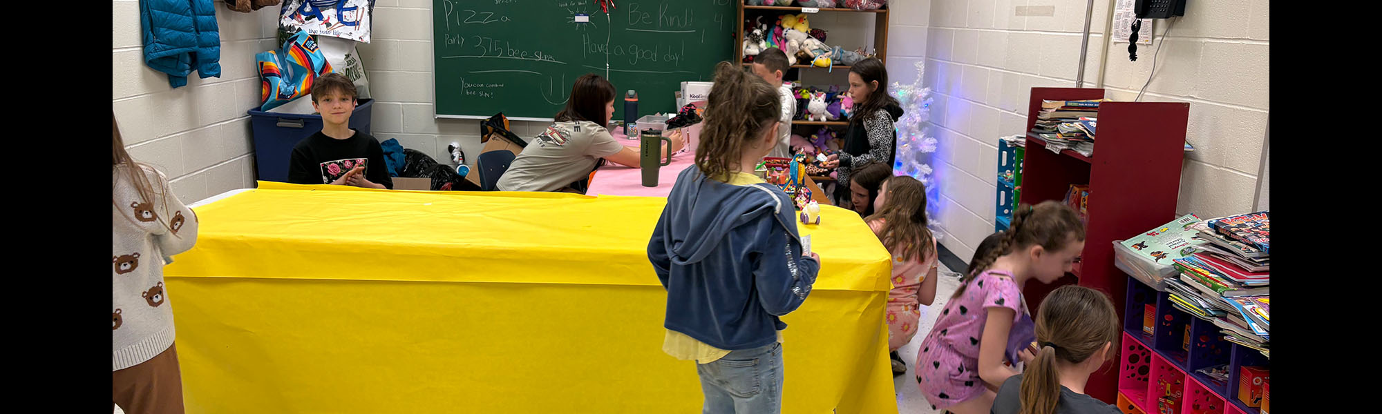 Students engaged in classroom activities