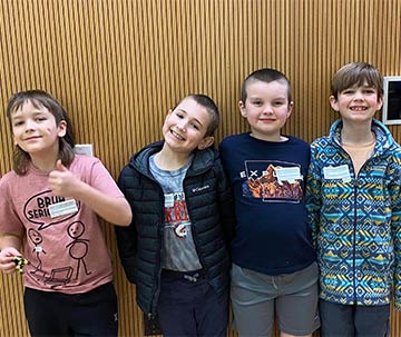 Boys smiling together