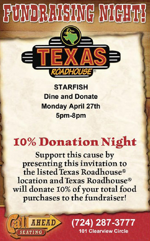 Starfish Club Fundraising Flyer