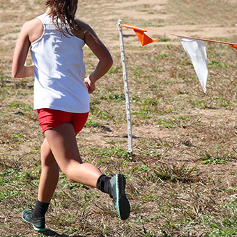 Cross Country runner on the course