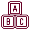 Preschool blocks icon