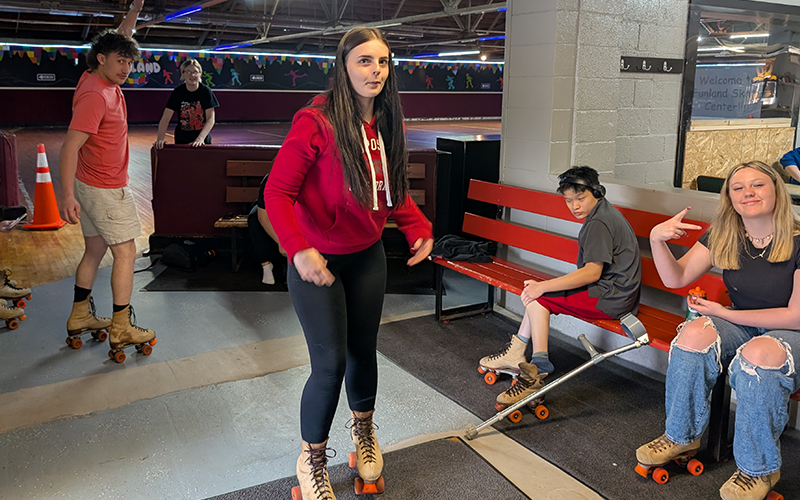 Students Rollerskating