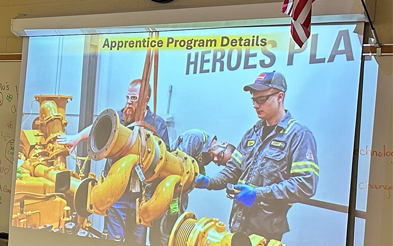 The presentation screen the reads Apprentice Program Details