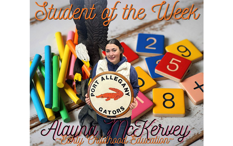 Alayna Mckervey student of the week. Early childhood education