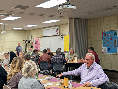 Dining room filled with dinner guests for the annual Occupational Advisory Committee dinner