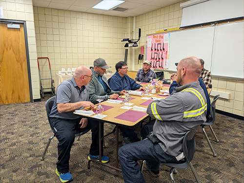 Group of dinner guests at a table