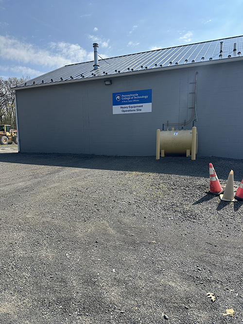 Warehouse at the Pennsylvania College of Technology Diesel Equipment Technology Facility